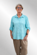 Turkis ternet bomulds skjorte Cath. 880