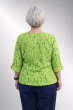 Lime fløjlsbluse med print, 9f3819