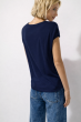 Navy viskose T- Shirt, street one 320329