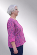 Pink fløjlsbluse med print, 9f3819