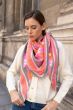  Pink orange strik tørklæde/sjal, 2697