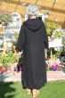 Sort hørkjole med hætte, Cabana Angel 1547C