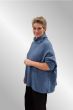 Blå strikbluse med hængekrave, CMP 327 