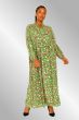 Grøn maxi kjole med print, Cath 46571