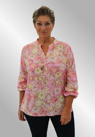 Rosa print skjorte, Lily ML7065