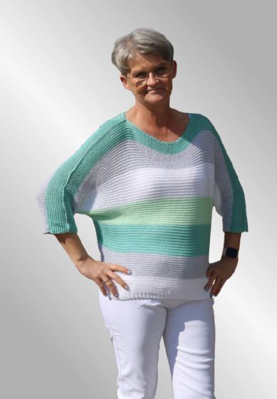 Mint grøn stribet strik bluse , Nellie