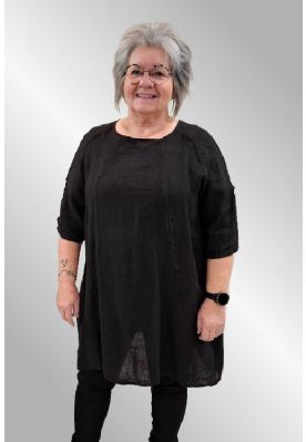 Sort hør tunika, 070423