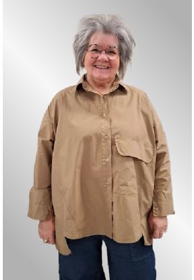 Camel bomuldsskjorte, 10356 Tokyo Cabana