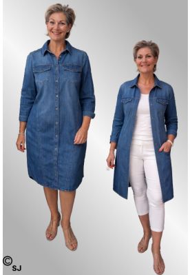 Denimkjole gennemknappet, Street One 143372