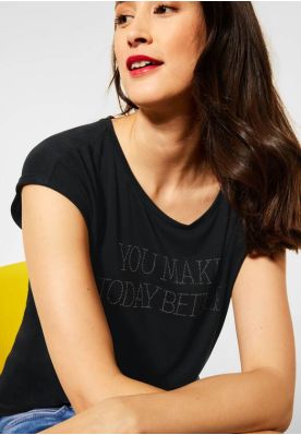 Antracit grå   T-Shirt, M ake my day better.