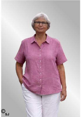 Blommefarvet hørskjorte, 20016-1