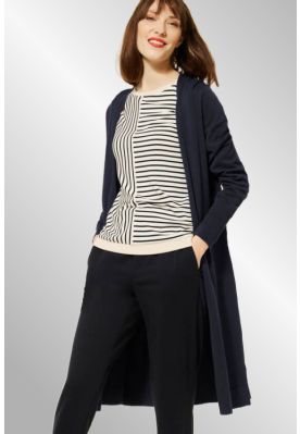 Lang mørkeblå strik cardigan, Street One 253200