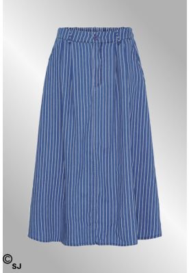 Blå stribet nederdel, 257005