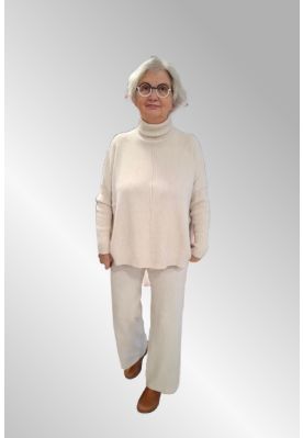 Råhvid strik sæt, 2 dele Q291/292