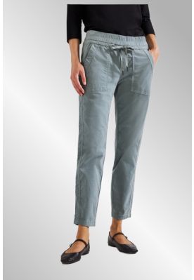 Stål grøn fløjlsbuks, 7/8, comfi style 379187