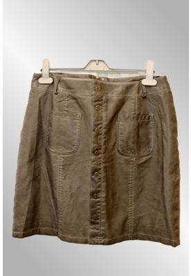 Thora nederdel, skindlook grå, 40262