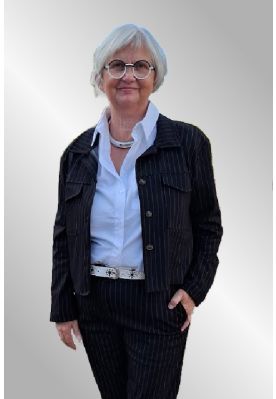 Sort stribet jakke, Marta 83769