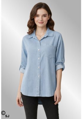 Lys denim skjorte, 8718 Azur