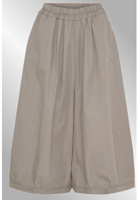 Sandfarvet fløjls buks med vidde / buksenederdel, 256243V