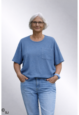 Jeans blue bluse i Blekvalitet, 2503