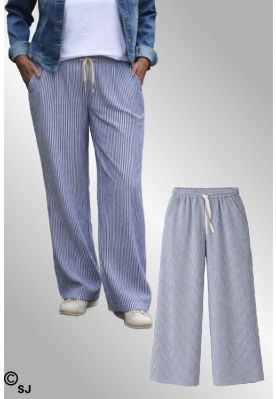 Mørk grå / hvid stribet buks, Fiona pants