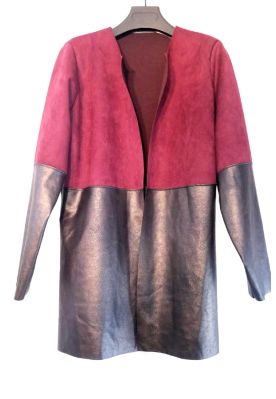 Sort / bordeaux jakke, Pillone G35