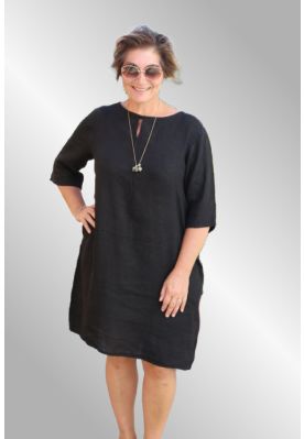 Sort hør kjole, Inge Gert