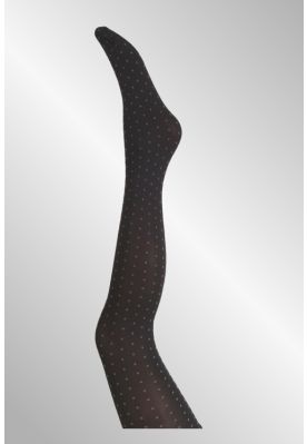 Alma Tights, Grå med rosa prik, Black Color