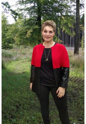 Rød / sort  jakke, Krøl Pilolone 