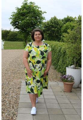 Grøn sommerkjole med fugle, Bella Bird, D113