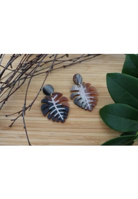 Øreringe, horn look, mørk