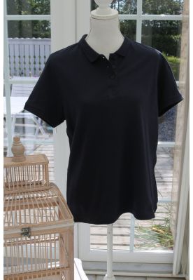 Ensfarvet mørk blå Polo