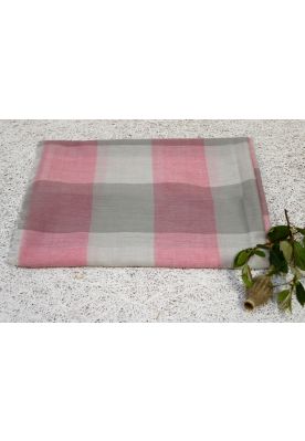 Firkantet tørklæde, rosa tern