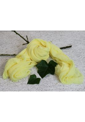 Tørklæde, ensfarvet,  sart gul