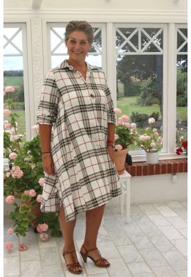 Ternet hørskjorte kjole, Burb shirt.