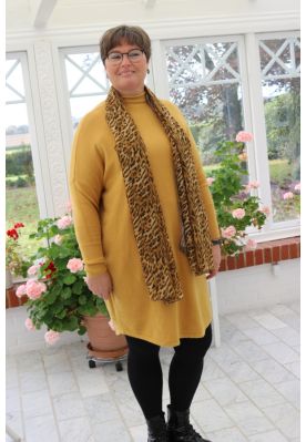 Tørklæde animal, gyldene farver 2252A