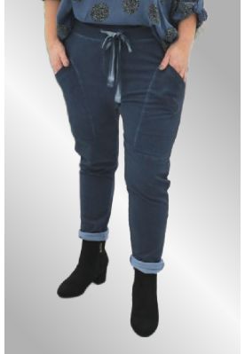 Blød bomulds pants, Safari, blå