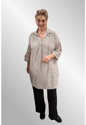 Leo printet fløjls tunika.