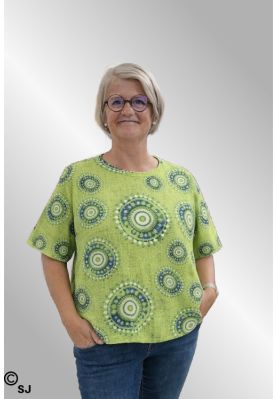 Lime bomuldsbluse, BoBo