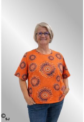 Orange bomuldsbluse, BoBo