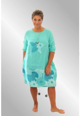 Turkis hørtunika med stjerne. Etyl star