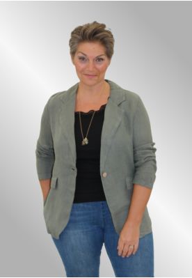 Army blazer jakke i hør, Marta 93548