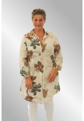 Lang skjorte/ kjole med print, 020272