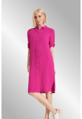 Pink bomuldskjole i dobbeltvævet gaze, 143849