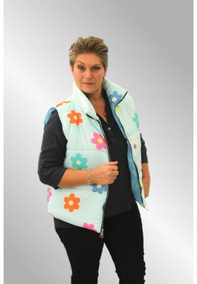 Vest med blomster, Ninna Lys blå