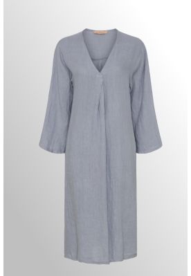 Jeans blue hør kjole, Marta 5011