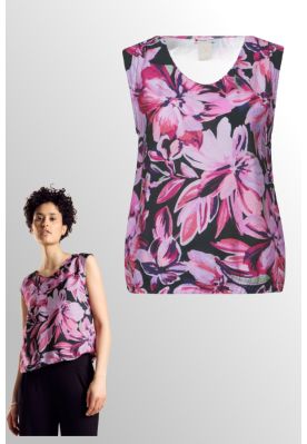 Rosa / lilla viskose top, 321515