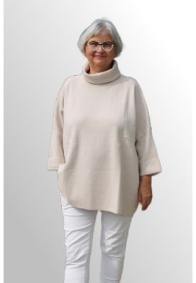 Råhvid strik med stor krave, 23022