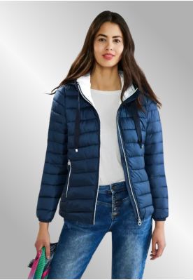 Kanal jakke med hætte, Mørk blå, 201798 / 14203