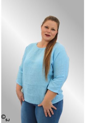 Lyseblå hør bluse, Sannie